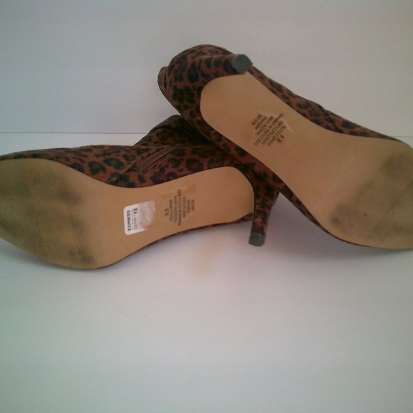 Express Women's Leopard Print Bootie Stiletto Heel Size 8.5 - Picture 7 of 7